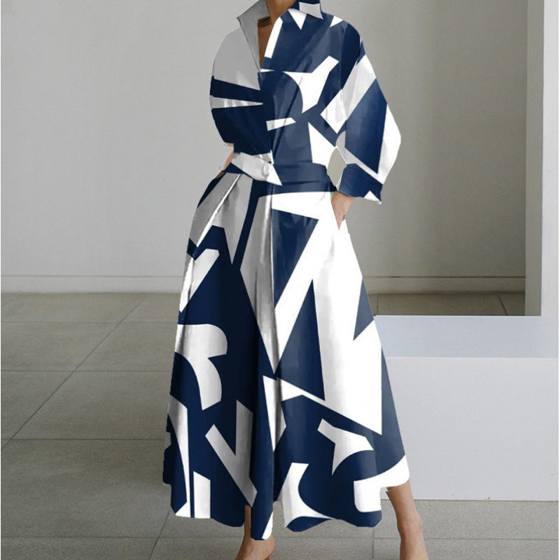 Maria | Collared Maxi Dress With Front Wrap