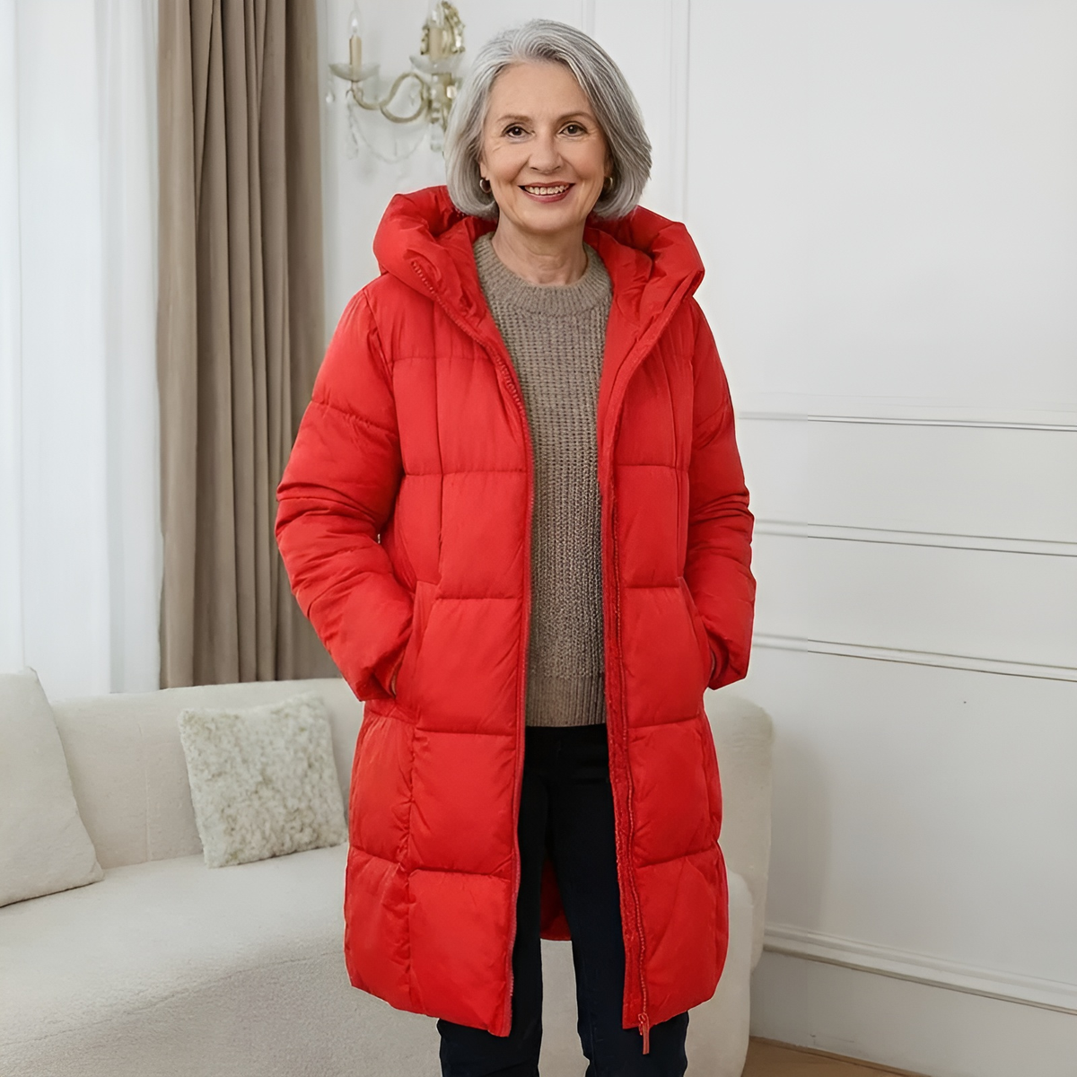 Cassidy | Long Hooded Puffer Coat
