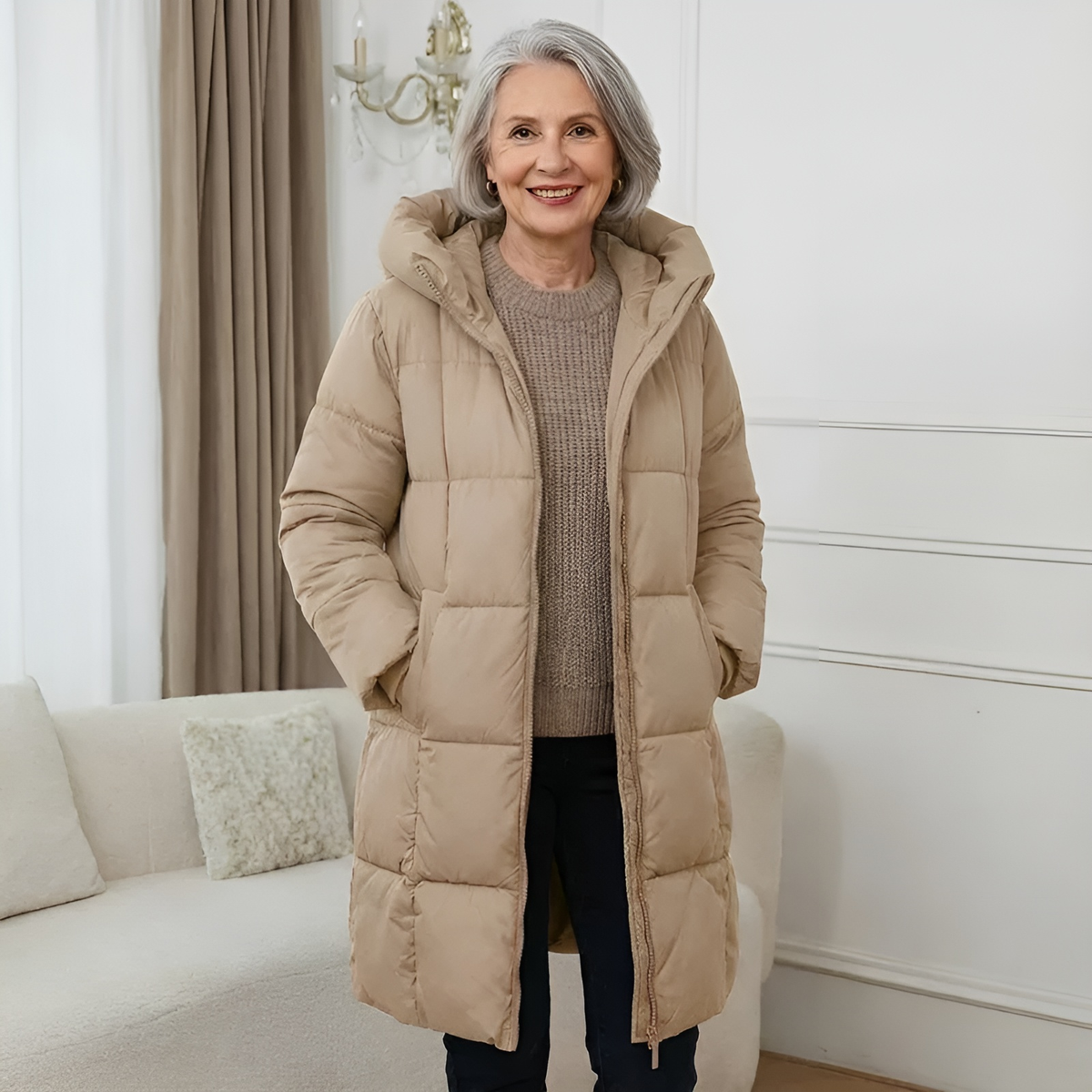 Cassidy | Long Hooded Puffer Coat