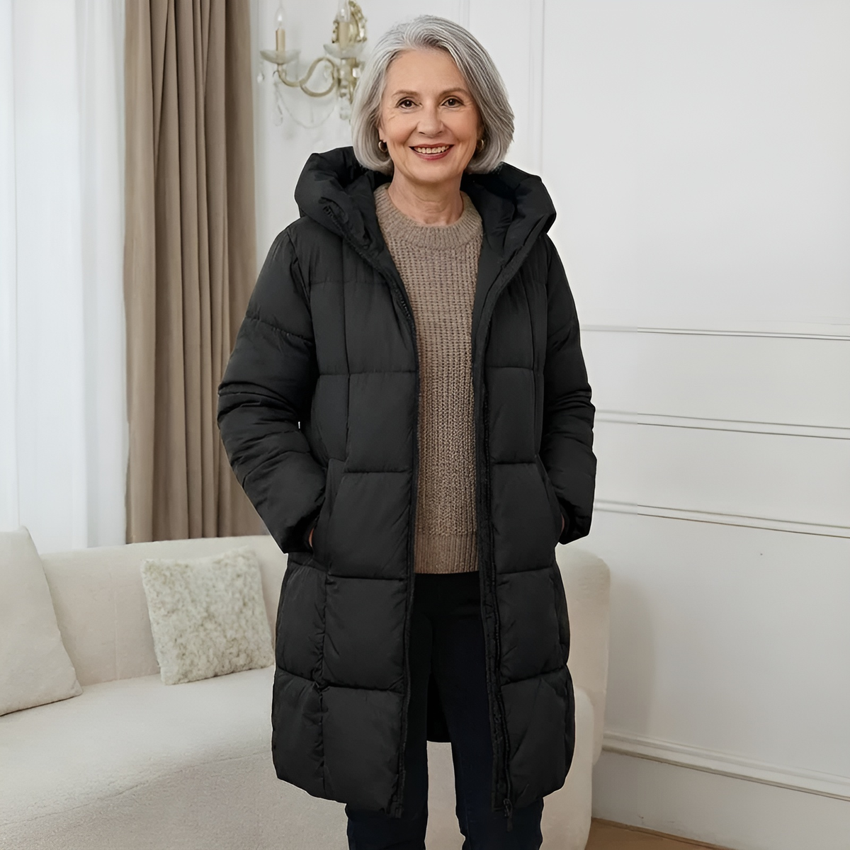 Cassidy | Long Hooded Puffer Coat