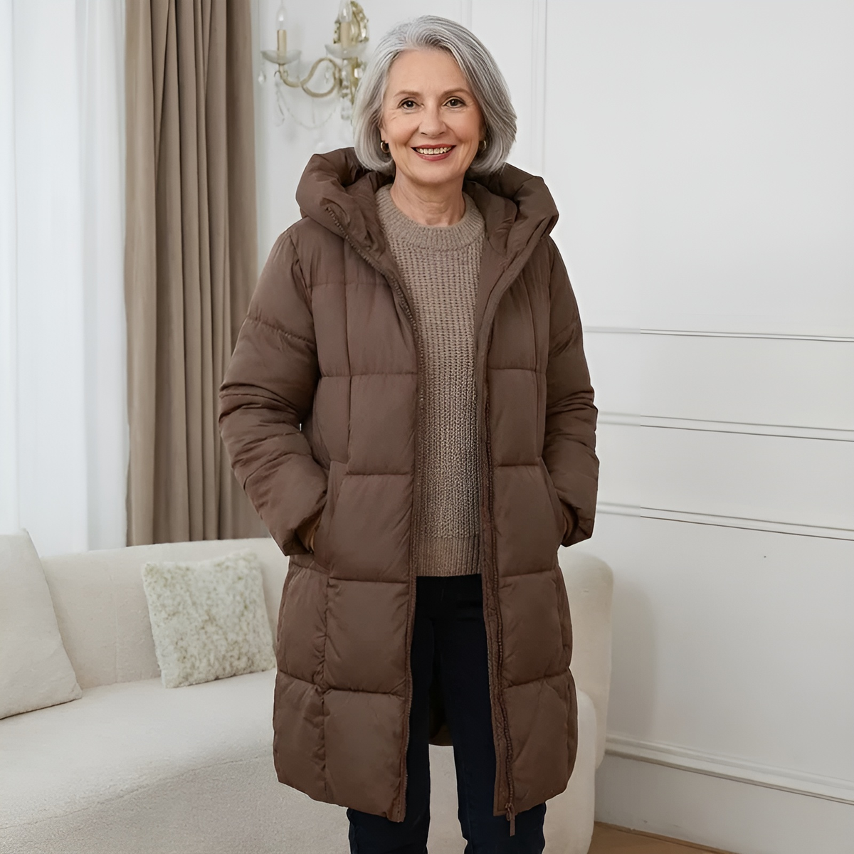 Cassidy | Long Hooded Puffer Coat