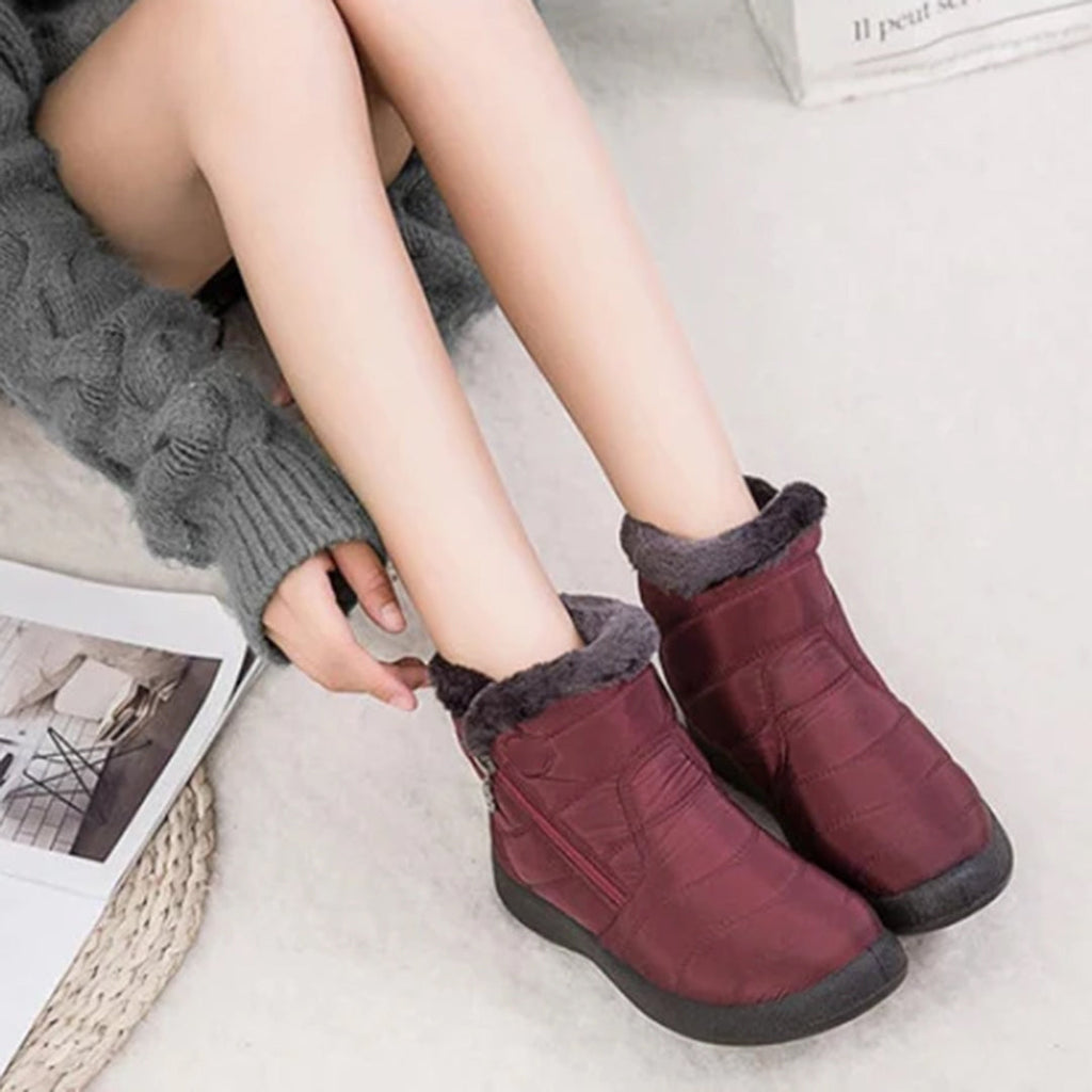 Paula | Faux Fur-Lined Snow Boots With Side Zip