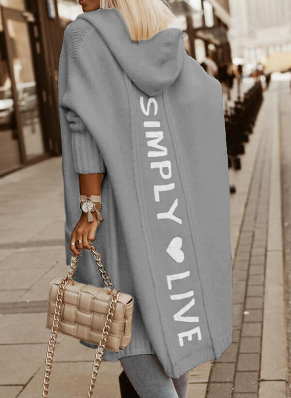 Jacqueline | Longline Hooded Knit Cardigan