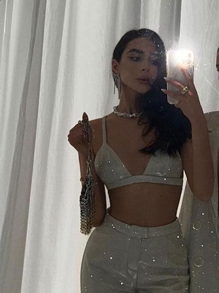 Laura | Three-Piece Glitter Suit Set