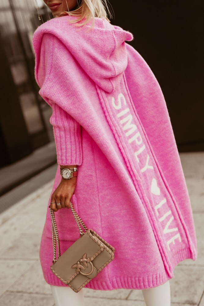 Jacqueline | Longline Hooded Knit Cardigan