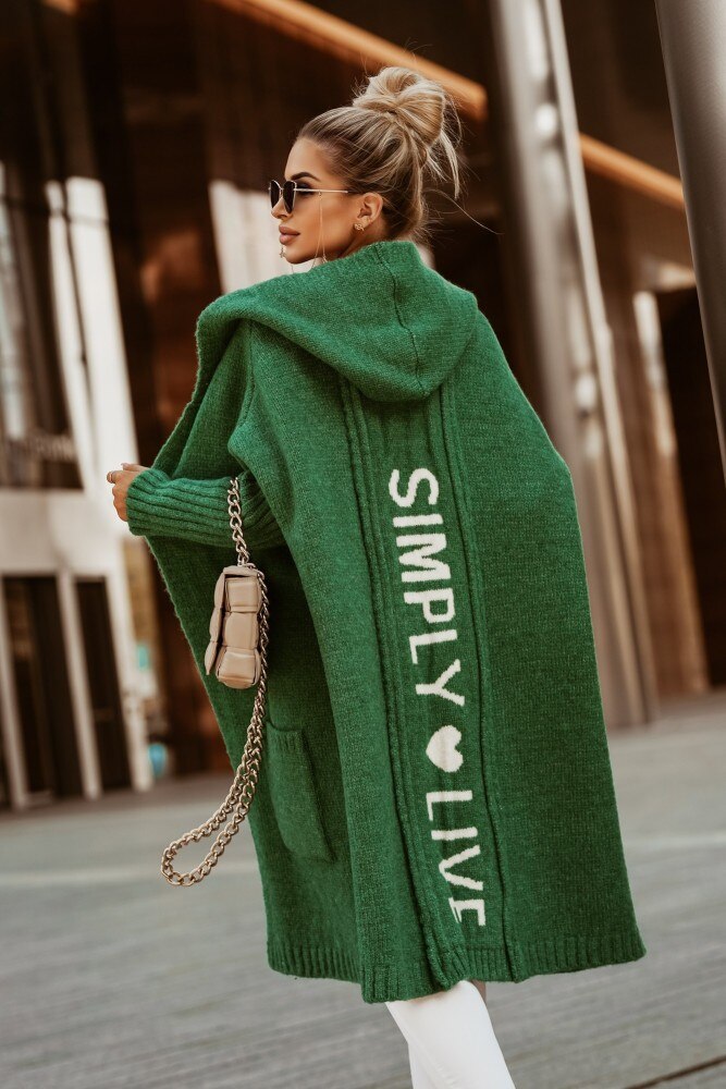 Jacqueline | Longline Hooded Knit Cardigan