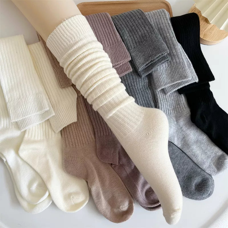 Hester | Cashmere Knee-High Ribbed Socks