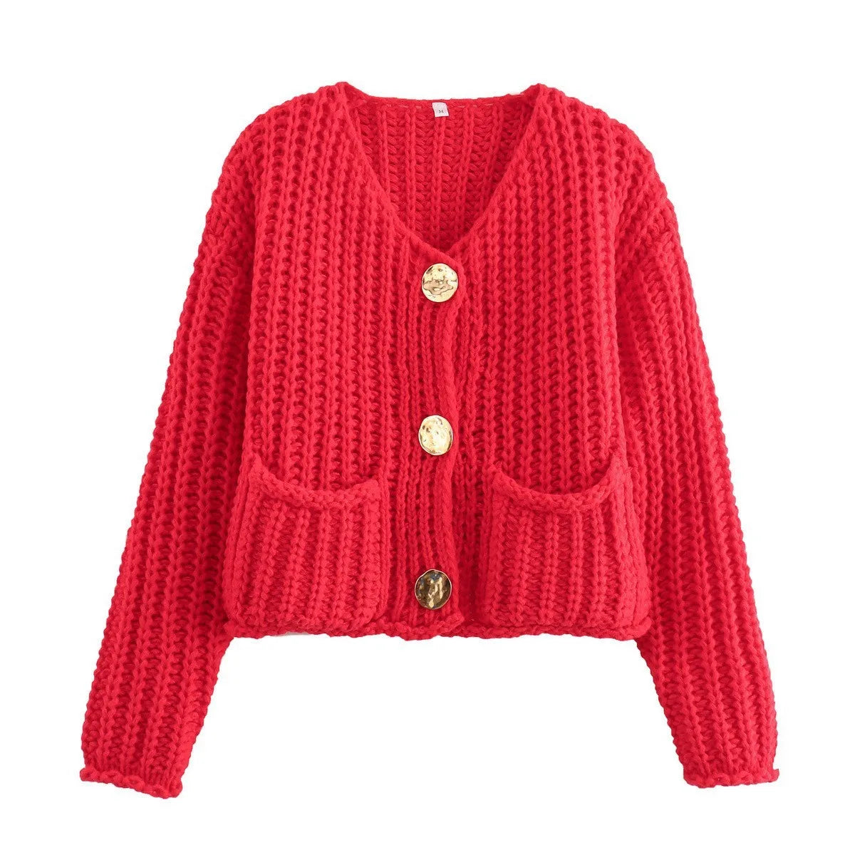 Temperance | Open-Knit Cardigan With Gold-Tone Buttons