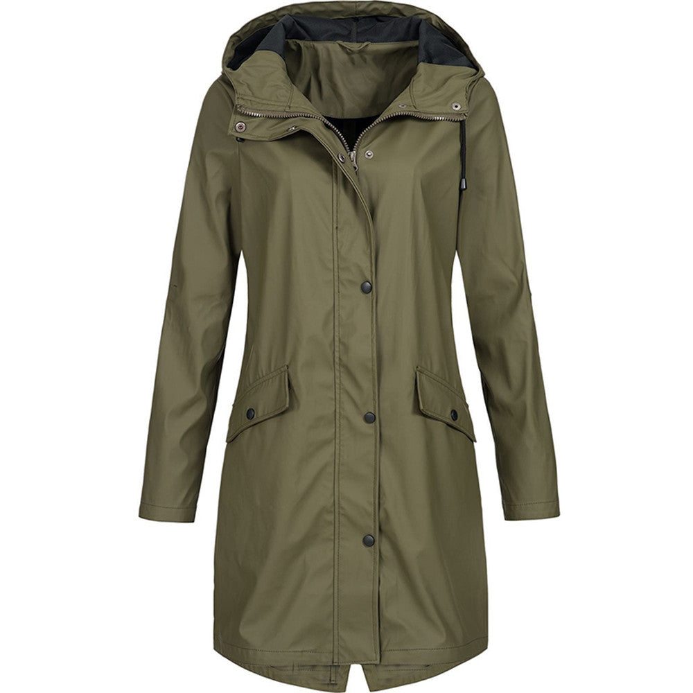 Kendall | Water-Resistant Hooded Long Jacket