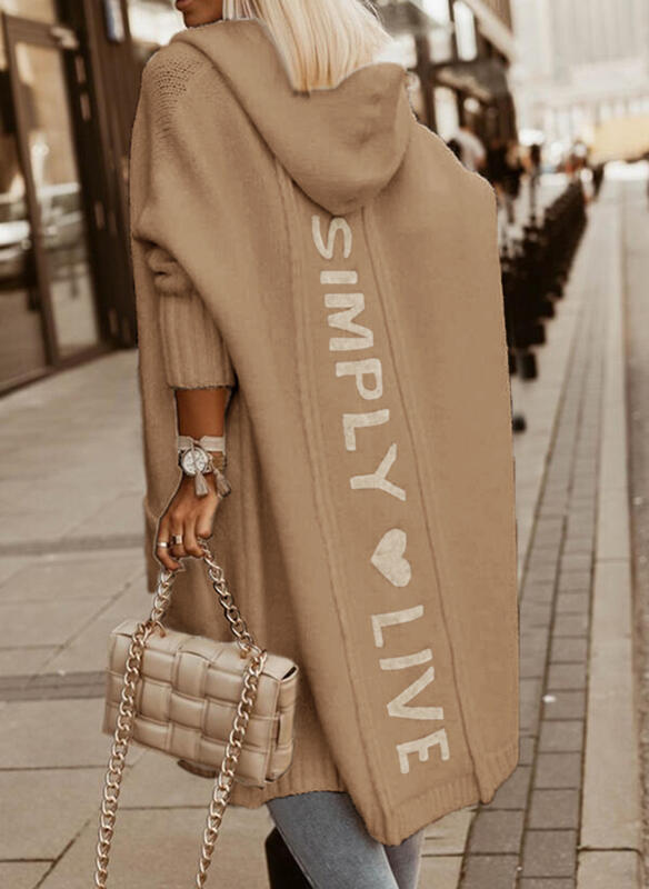 Jacqueline | Longline Hooded Knit Cardigan