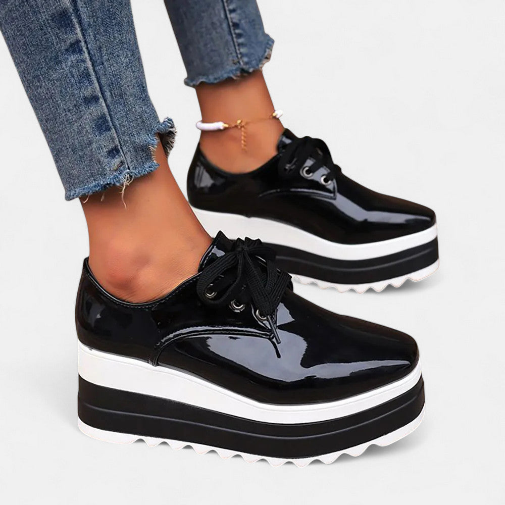 Astrid | Lace-Up Platform Derby Shoes