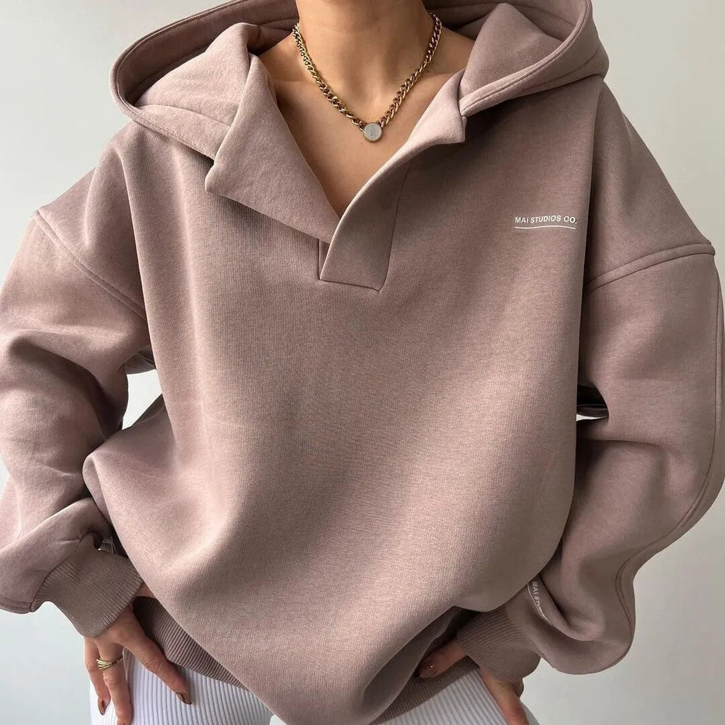 Hannah | Oversized Hoodie With Crossover Hood