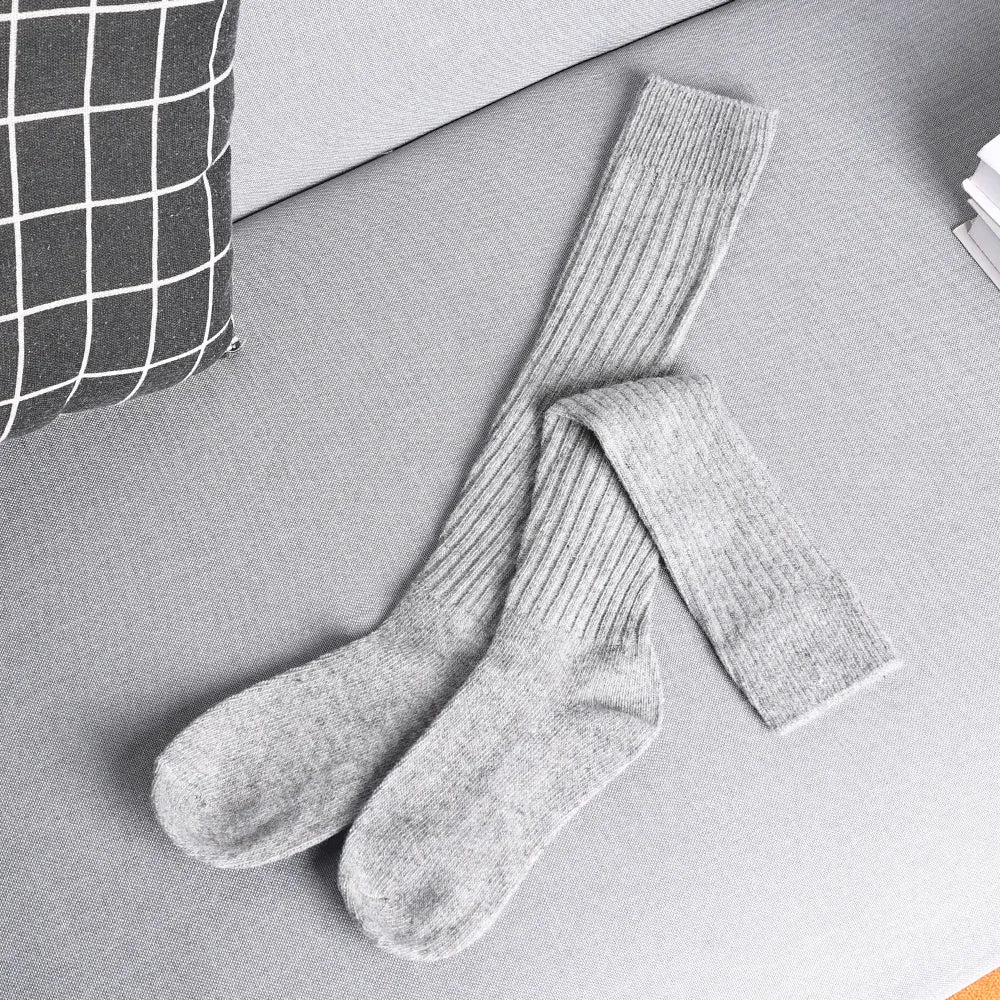 Hester | Cashmere Knee-High Ribbed Socks