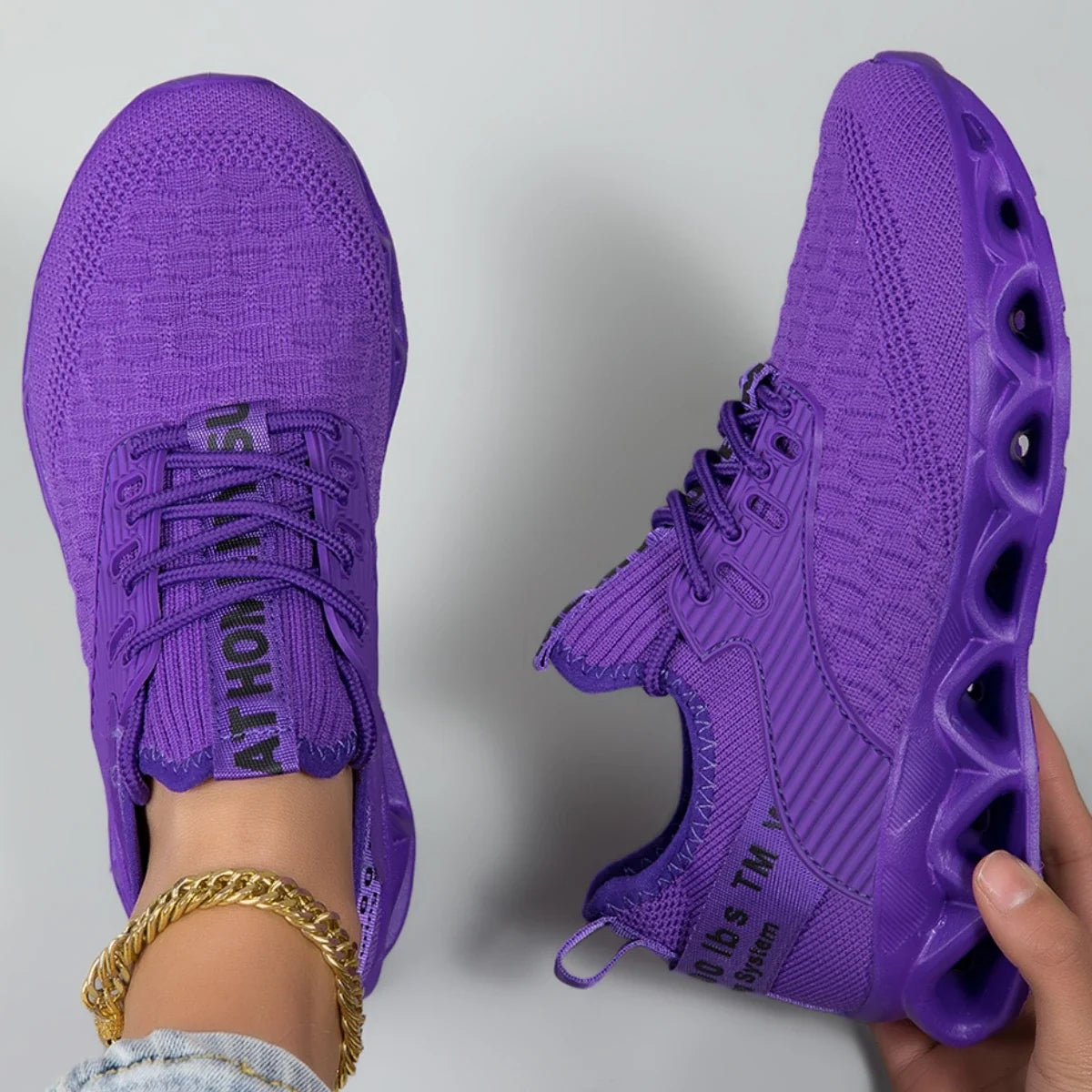 Emmeline | Lace-Up Sneakers With Sculpted Wave Sole