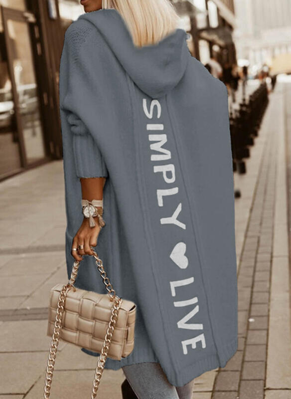 Jacqueline | Longline Hooded Knit Cardigan