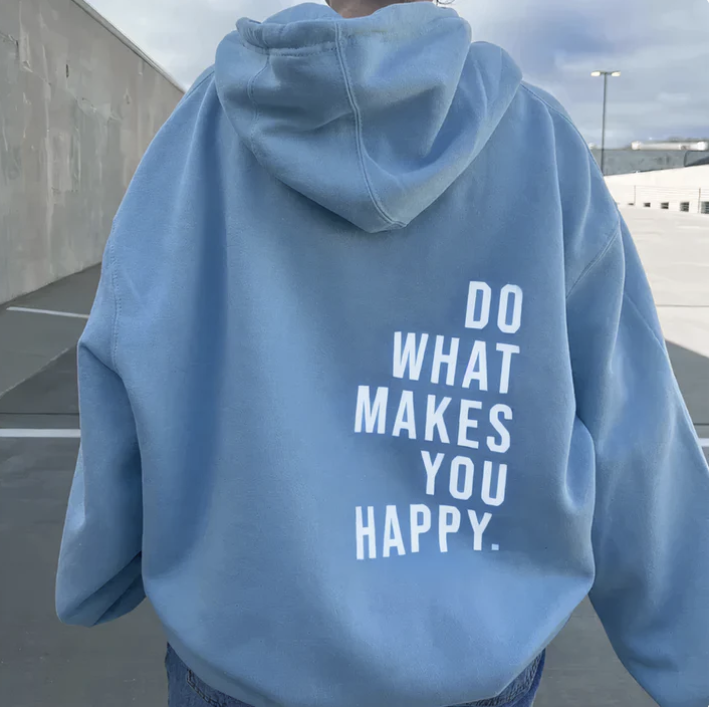 Josephine | Oversized Hoodie With Slogan Back Print