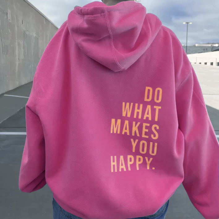 Josephine | Oversized Hoodie With Slogan Back Print