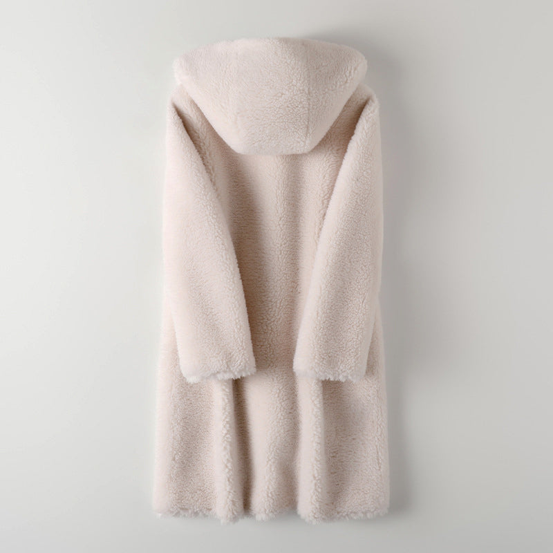 Avalon | Hooded Teddy Coat With Button Front
