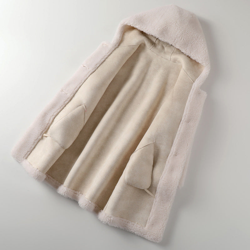 Avalon | Hooded Teddy Coat With Button Front