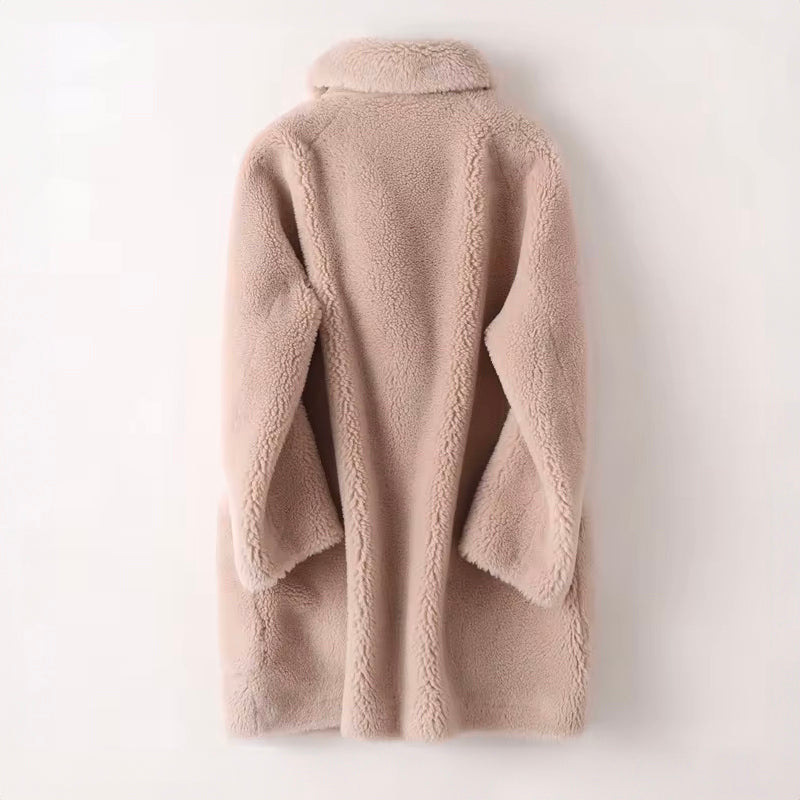 Perpetua | Double-Breasted Teddy Coat With Wide Lapels