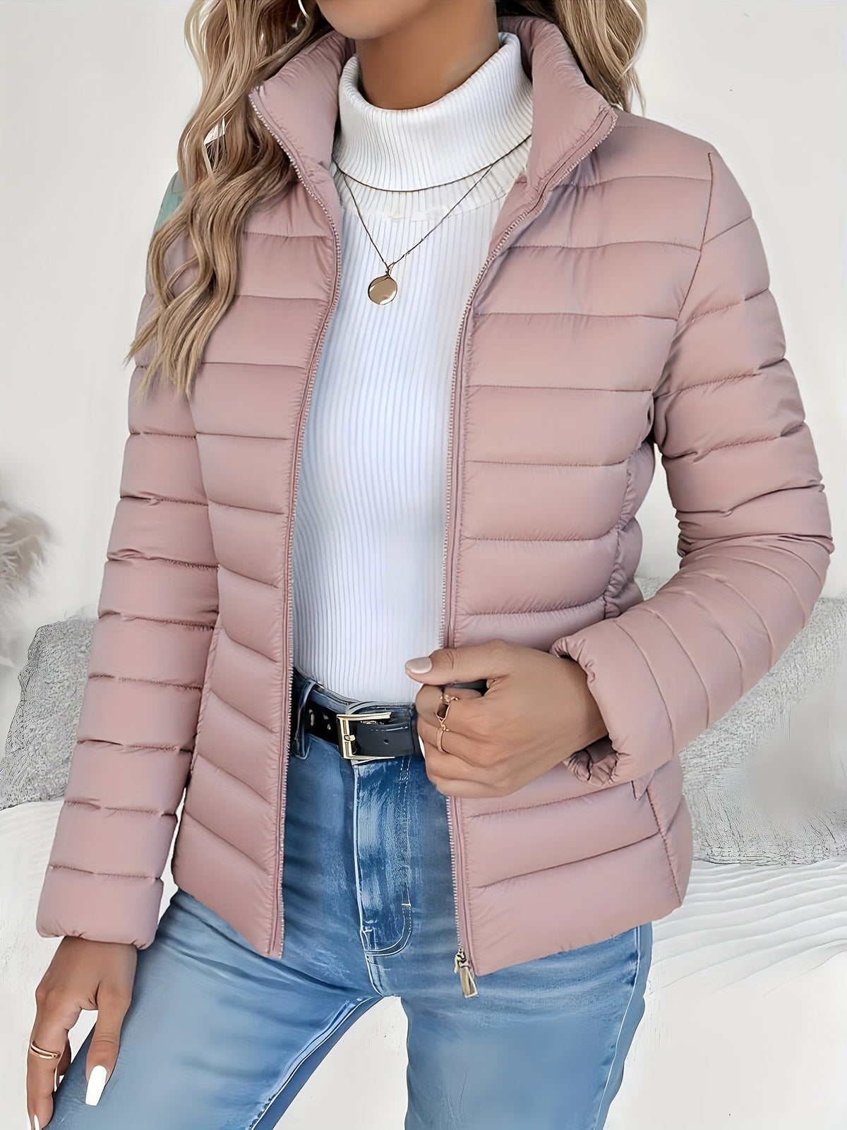 Nicole | Lightweight Quilted Jacket With Stand Collar