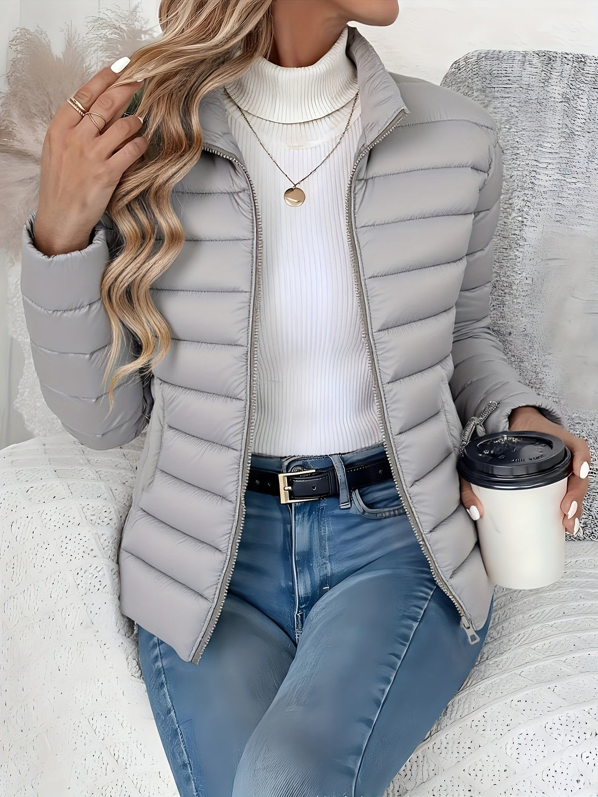 Nicole | Lightweight Quilted Jacket With Stand Collar