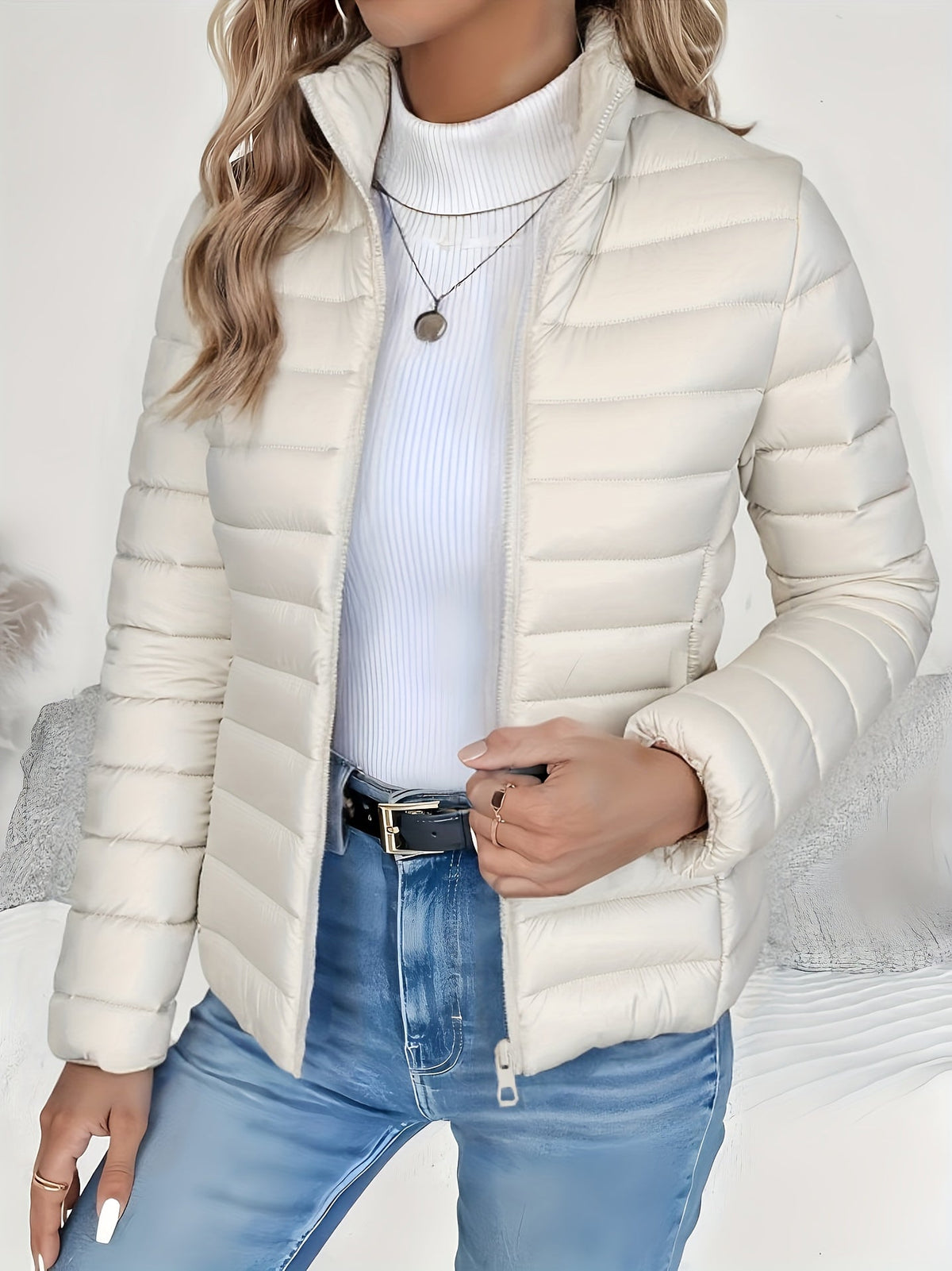 Nicole | Lightweight Quilted Jacket With Stand Collar