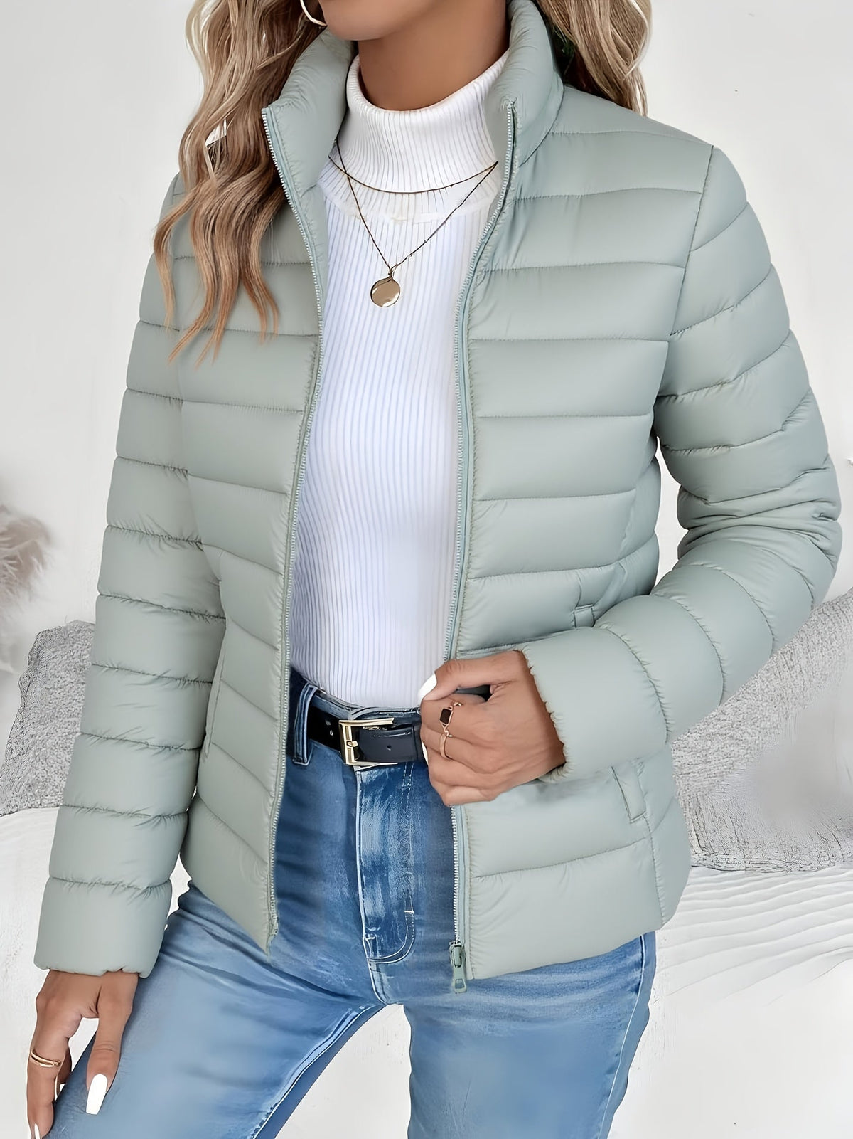 Nicole | Lightweight Quilted Jacket With Stand Collar