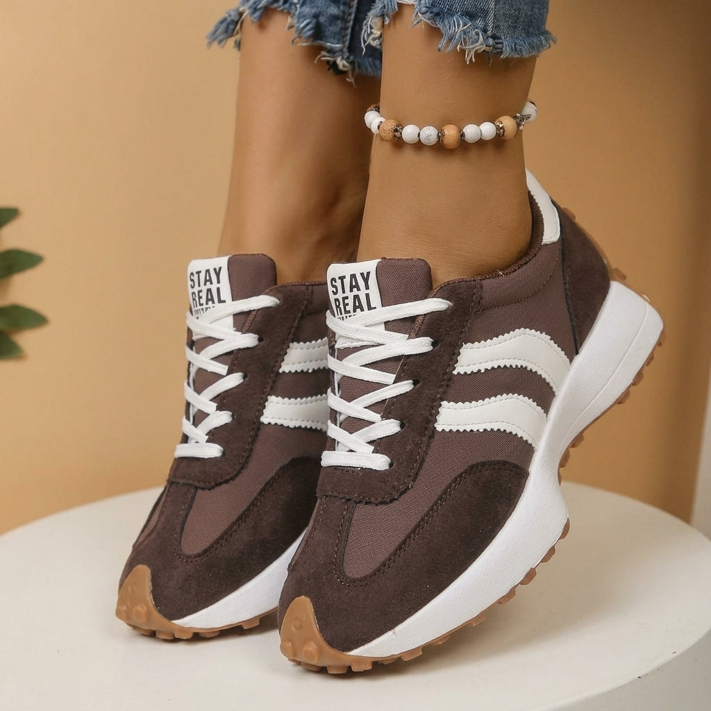 Delphine | Lightweight Sneakers With Side Stripes