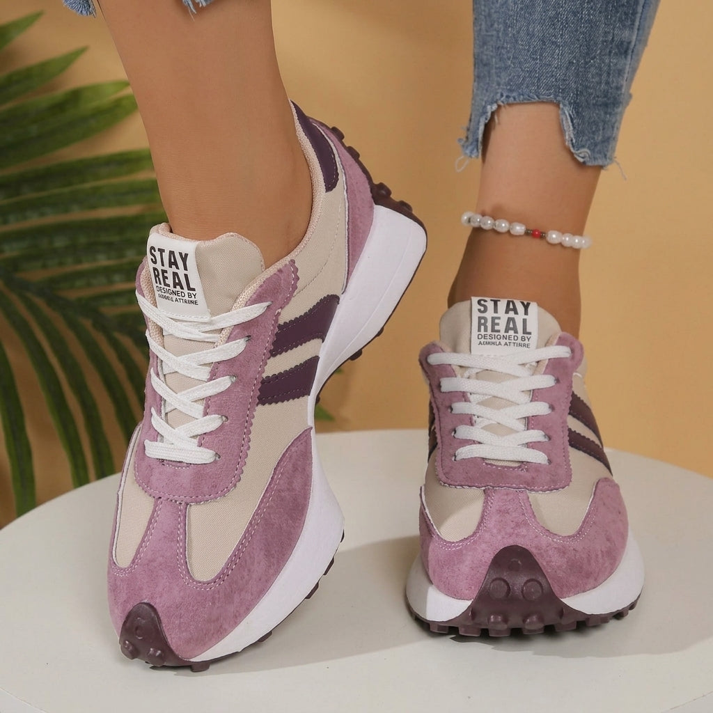 Delphine | Lightweight Sneakers With Side Stripes