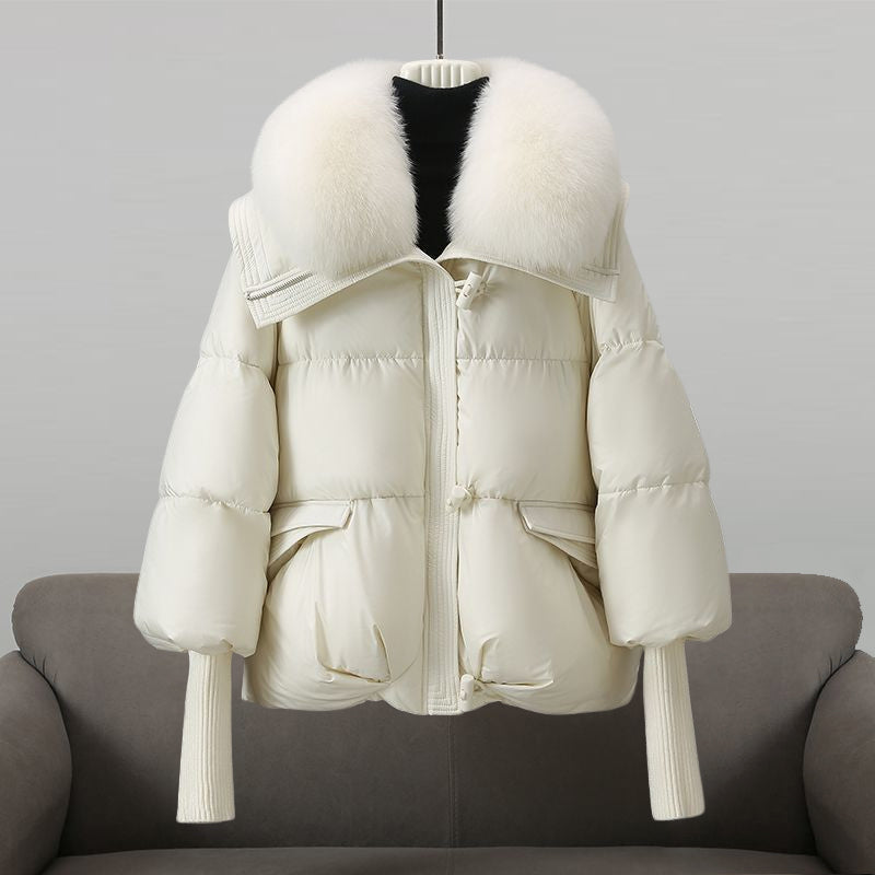 Edie | Puffer Jacket With Plush Oversized Collar