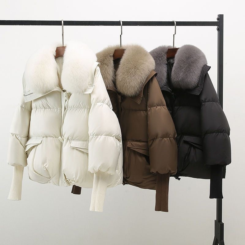 Edie | Puffer Jacket With Plush Oversized Collar