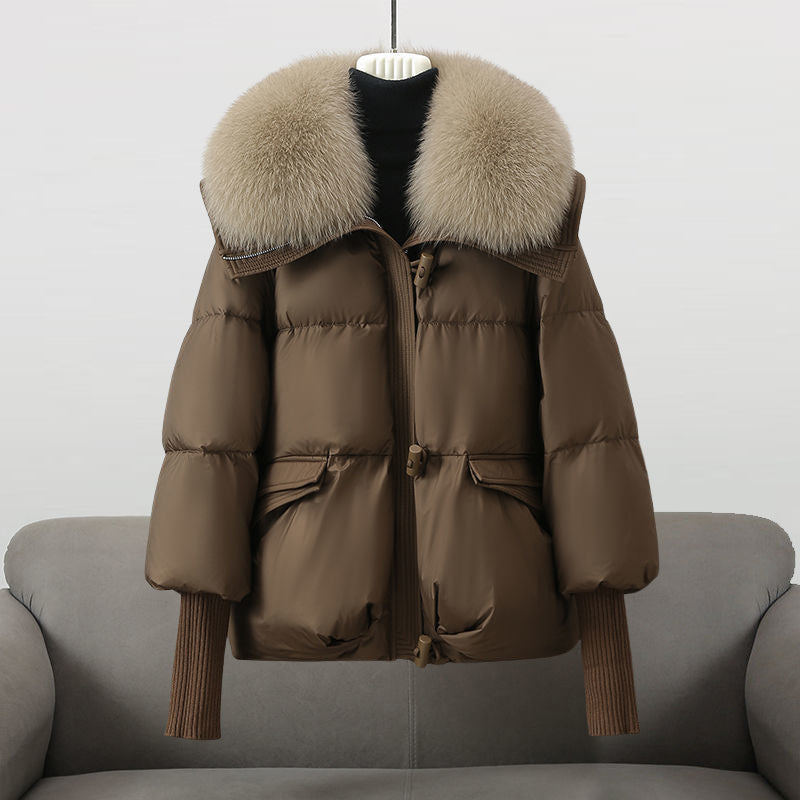 Edie | Puffer Jacket With Plush Oversized Collar