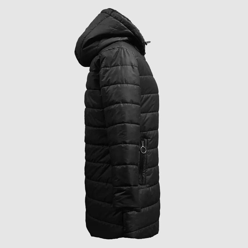 Calliope | Long Hooded Puffer Coat With Plush Lining