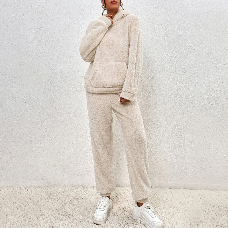 Bridgette | Plush Hoodie And Relaxed Pants Set