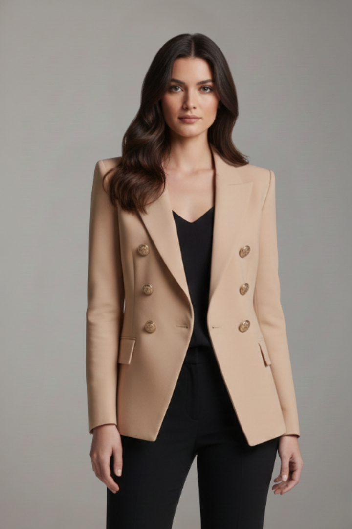 Callie | Double-Breasted Blazer With Gold-Tone Buttons