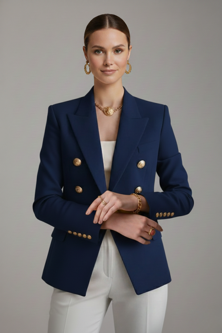 Callie | Double-Breasted Blazer With Gold-Tone Buttons