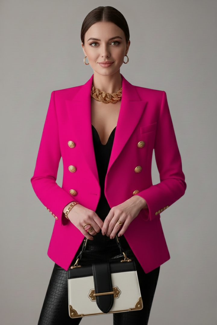 Callie | Double-Breasted Blazer With Gold-Tone Buttons