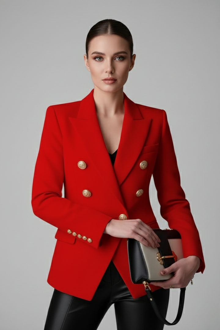 Callie | Double-Breasted Blazer With Gold-Tone Buttons