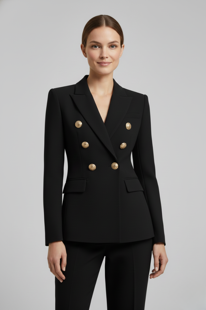 Ainsworth — Double-Breasted Blazer with Gold-Tone Buttons