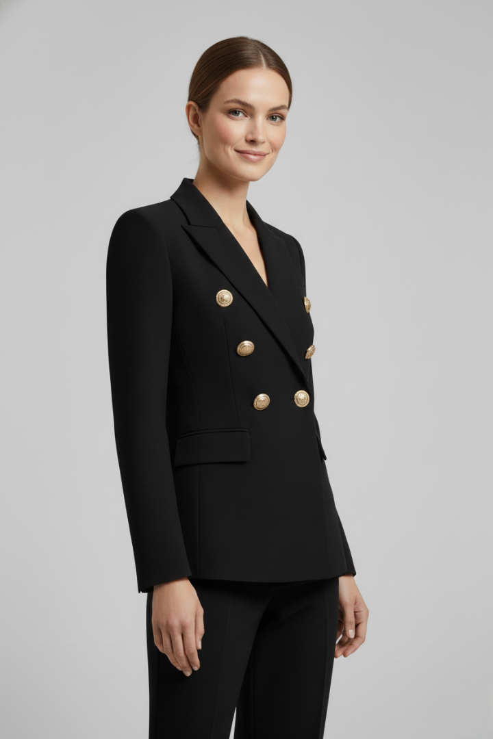 Ainsworth — Double-Breasted Blazer with Gold-Tone Buttons