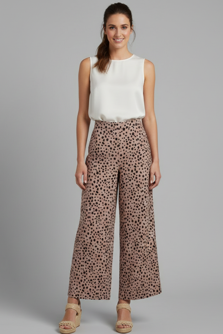 Frances | Leopard Print Wide-Leg Palazzo Pants
