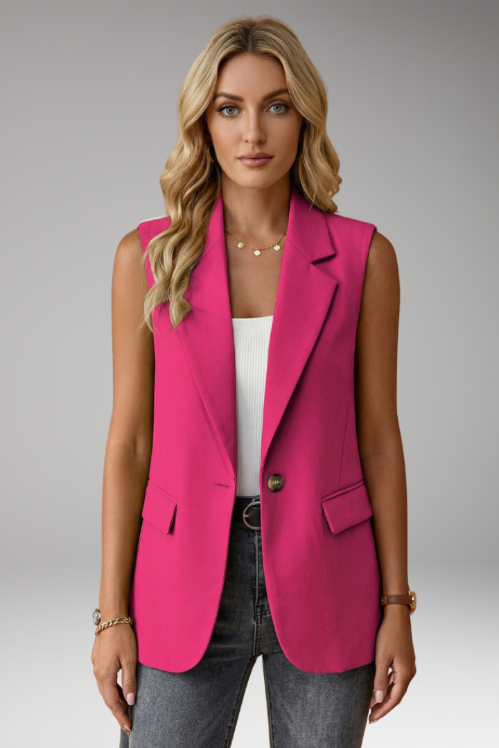 Mira | Sleeveless Blazer Vest With Notch Collar
