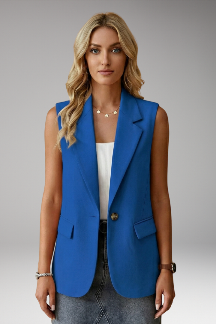 Mira | Sleeveless Blazer Vest With Notch Collar