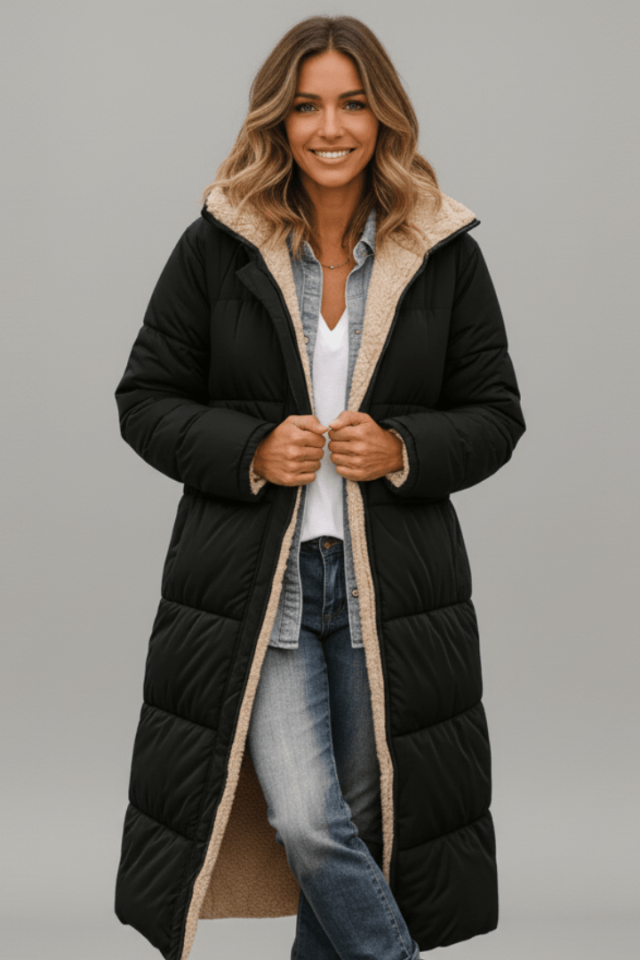 Gloria | Hooded Longline Puffer Coat