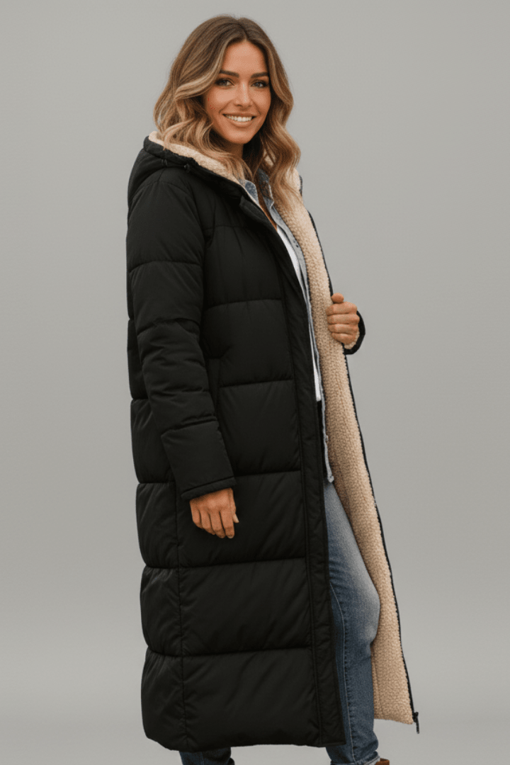 Gloria | Hooded Longline Puffer Coat