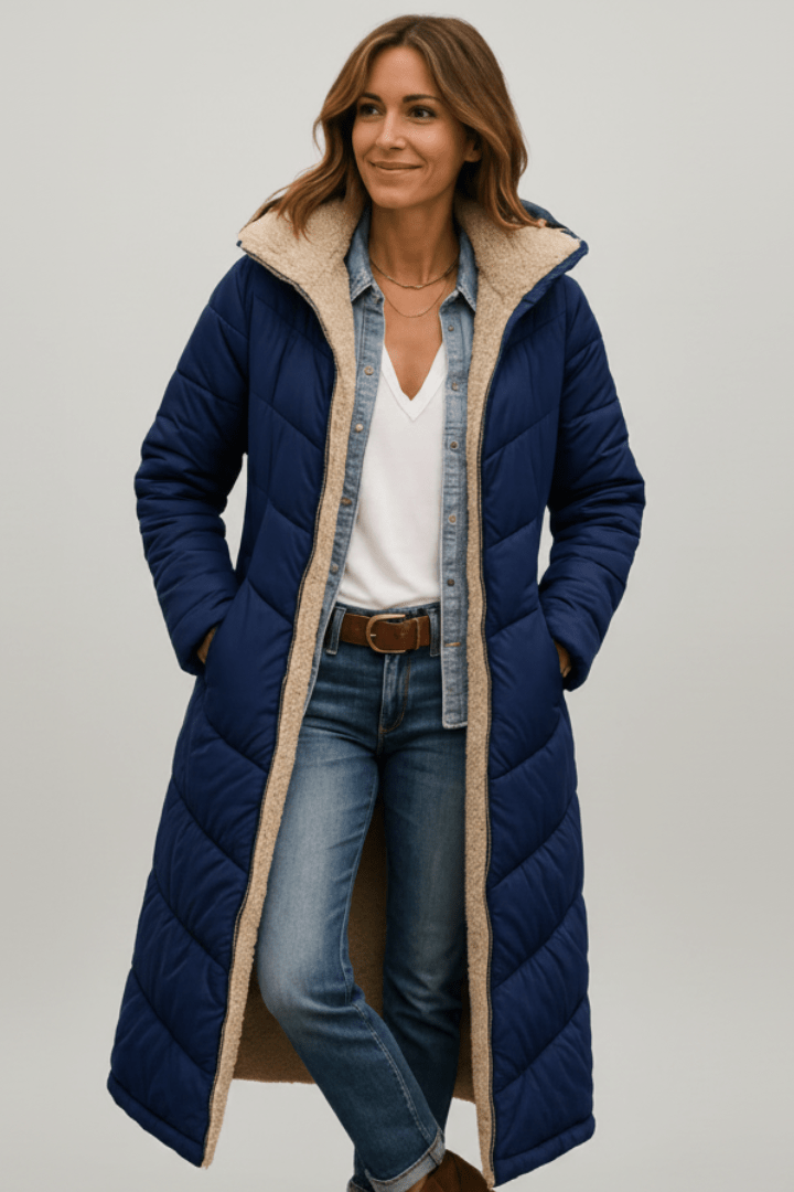 Gloria | Hooded Longline Puffer Coat