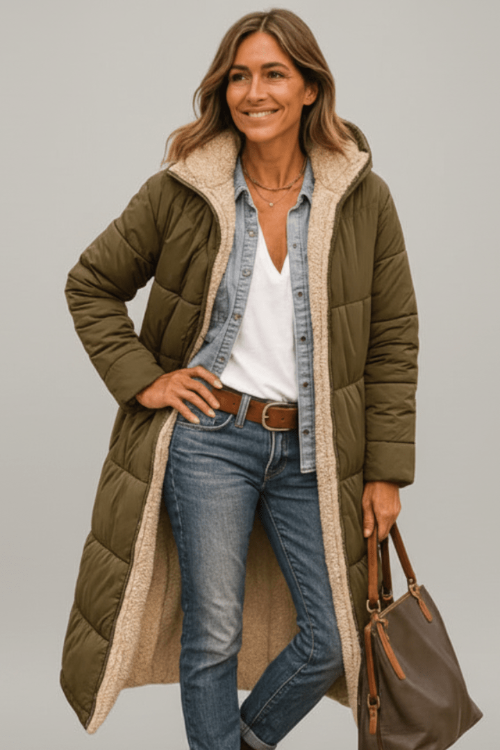 Gloria | Hooded Longline Puffer Coat