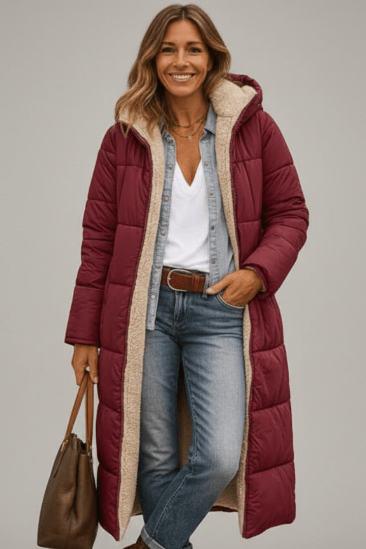 Gloria | Hooded Longline Puffer Coat