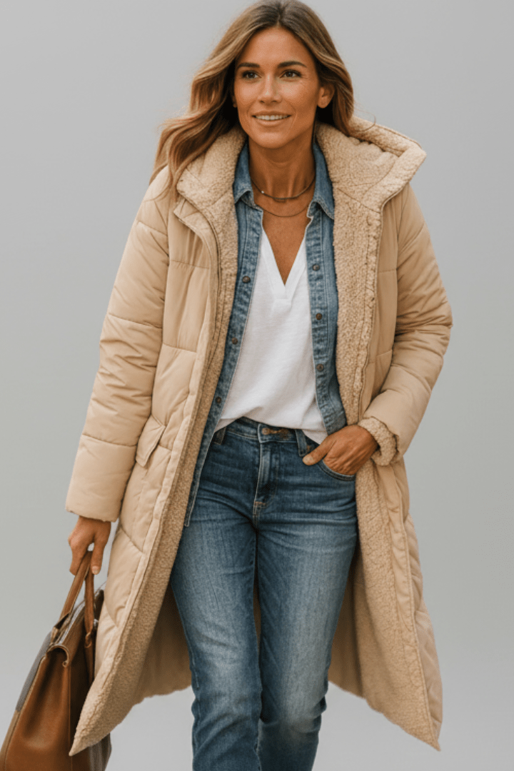 Gloria | Hooded Longline Puffer Coat